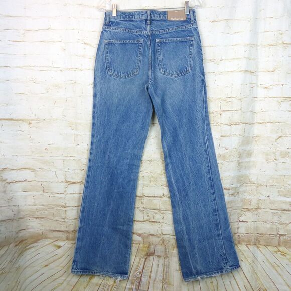 We The Free People Laurel Canyon Flare Jeans Womens 27 Blue Wilson Denim FLAWS - Picture 11 of 15
